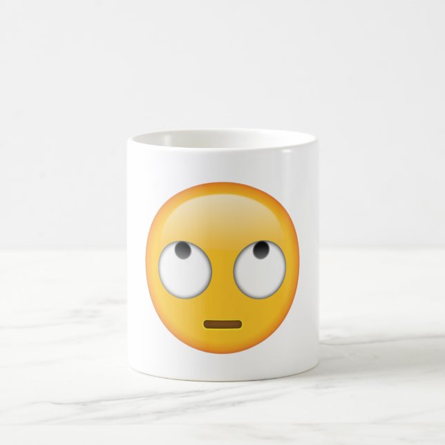 Face With Rolling Eyes - Emoji Coffee Mug (Center)