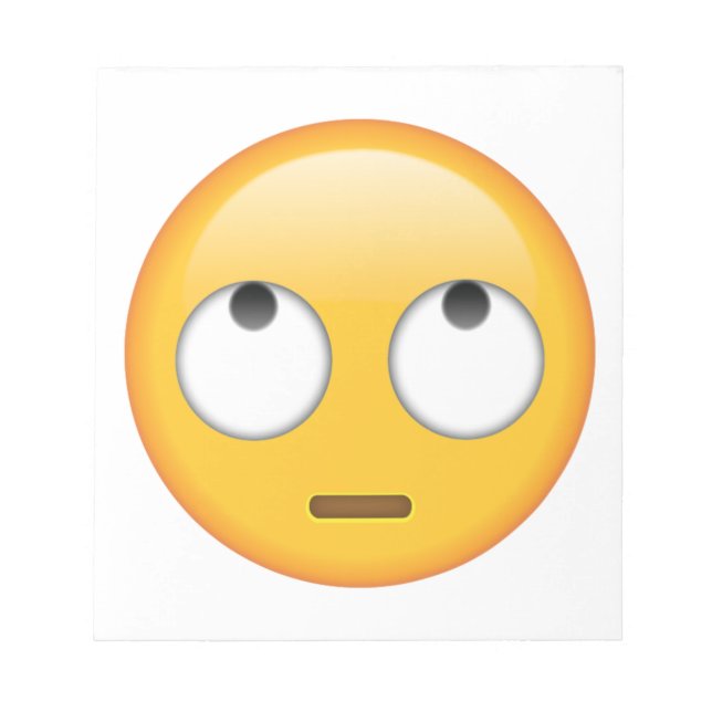 Face With Rolling Eyes - Emoji Notepad (Front)