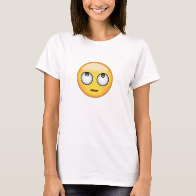 Face With Rolling Eyes Emoji T-Shirt (Front)