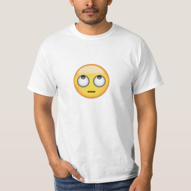 Face With Rolling Eyes Emoji T-Shirt (Front)