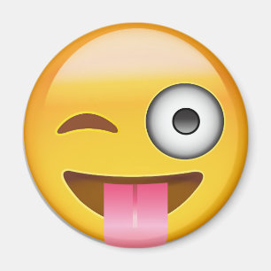 Face With Stuck Out Tongue And Winking Eye Emoji Magnet