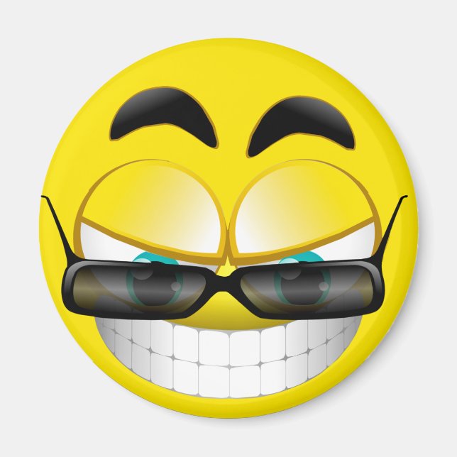 FACE WITH SUNSHADES MAGNET (Front)