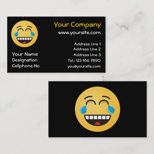 Face With Tears of Joy Business Card (Front/Back)