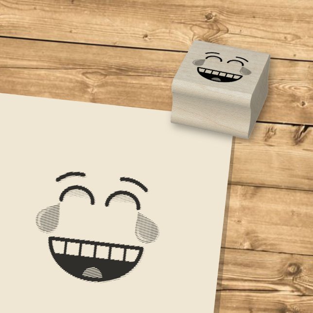 Face With Tears of Joy Rubber Stamp (Creator Uploaded)
