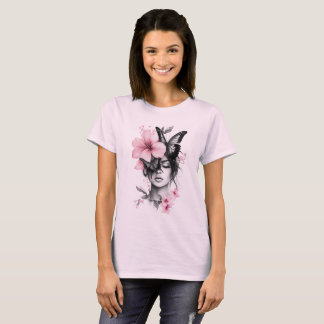 face woman butterfly T-Shirt