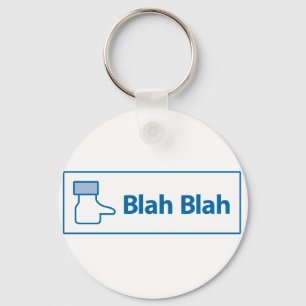 Facebook Blah Blah Key Ring