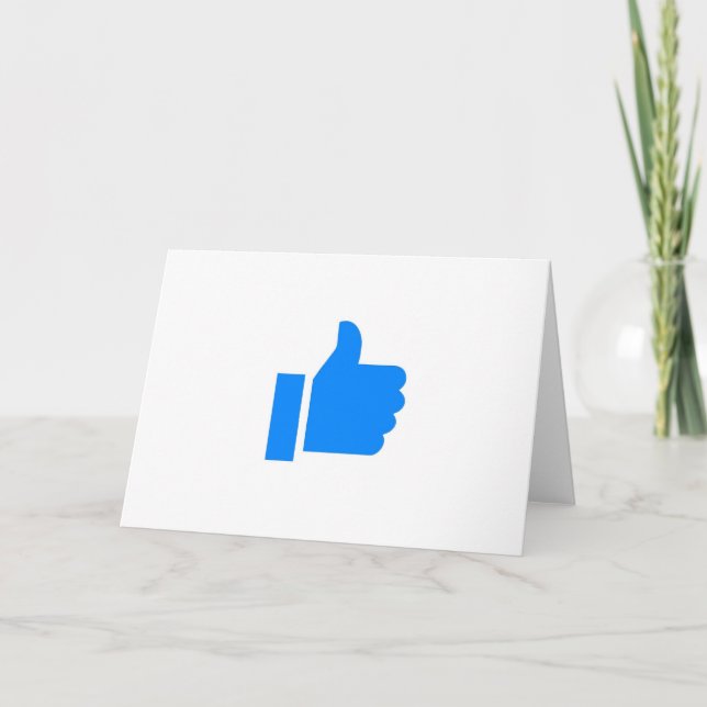 Facebook blue thumbs up work card (Front)