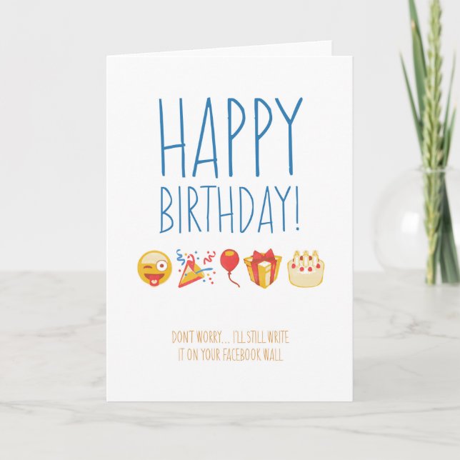 Facebook Emoji Birthday Card - Social Media Post (Front)