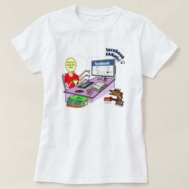 Facebook Fanatic T-Shirt (Design Front)