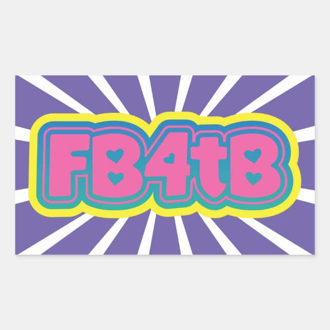 Facebook for the Blind stickers!   Rectangular Sticker (Front)