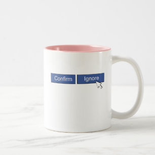 Facebook Friend Request Two-Tone Coffee Mug