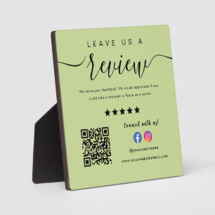 Facebook Instagram Logo Qr Code Leave Us A Review Plaque