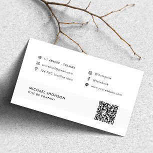 Facebook Instagram Website Icons QR Code Logo Business Card