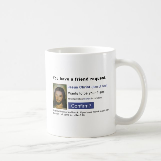 Facebook jesus coffee mug (Right)
