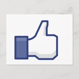 Facebook Like Button Postcard