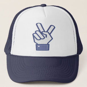 Facebook like peace sign trucker hat