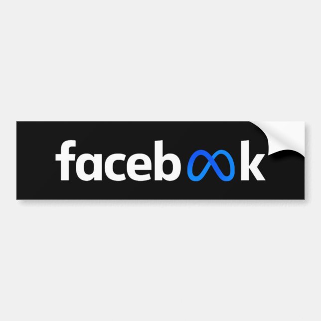 Facebook Meta Logo Bumper Sticker (Front)