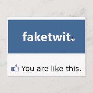 Facebook Narcissist Postcard