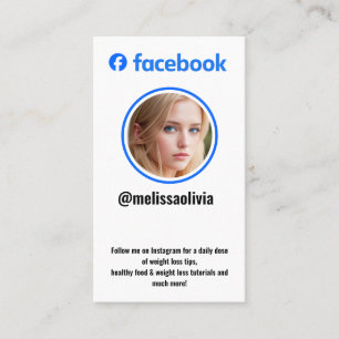 Facebook photo trendy social media calling card
