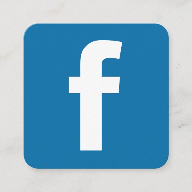 Facebook Promotional / Blue Square Business Card (Front)