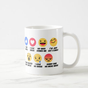 Facebook reaction bird lovers coffee mug