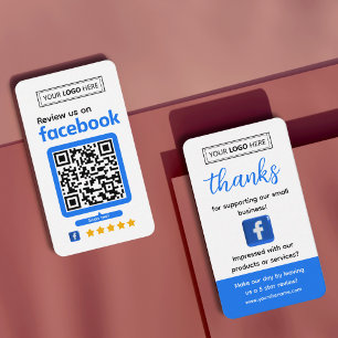 Facebook Review Request Business Card