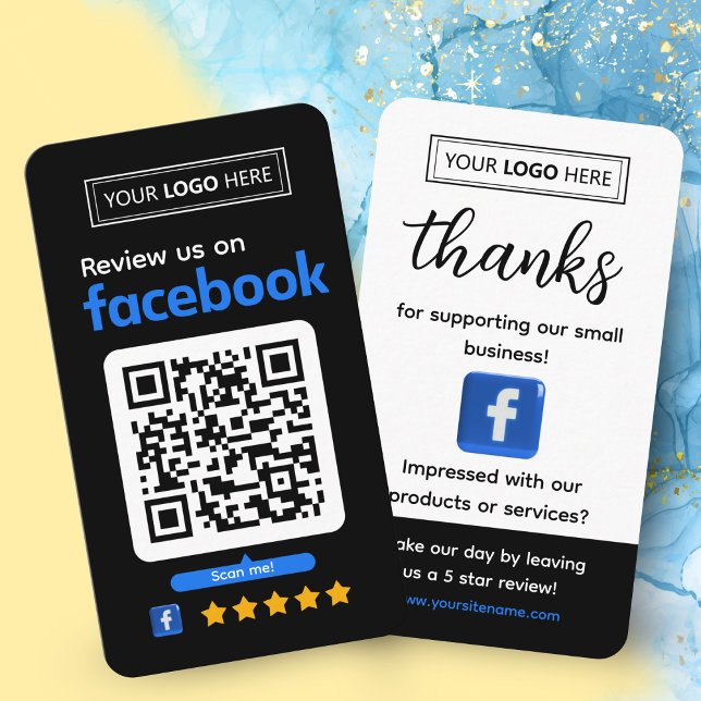 Facebook Review Request Business Card (review request)