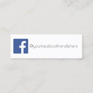 facebook social media marble business card