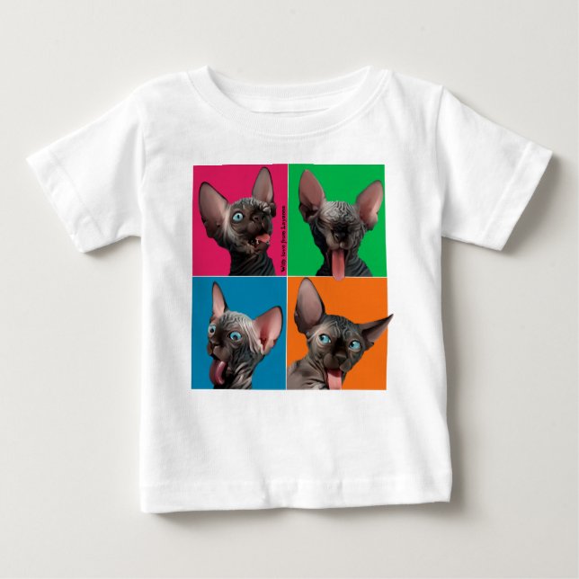 Facebuilding (Sphynx kitten) Baby T-Shirt (Front)