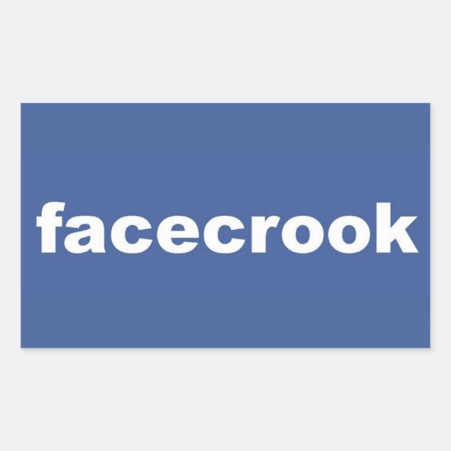 facecrook rectangular sticker (Front)