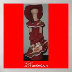 Faceless Dominican Ceramic Doll, Muneca sin Rostro Poster