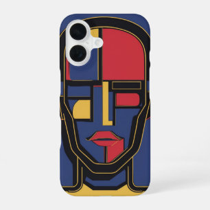 faceless figure with a bold, geometric form iPhone 16 case