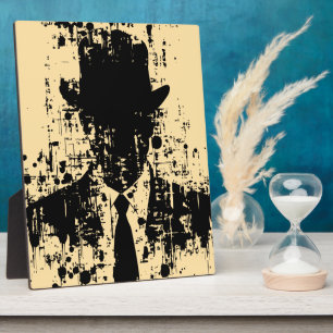 Faceless Gentleman: Abstract Elegance Plaque