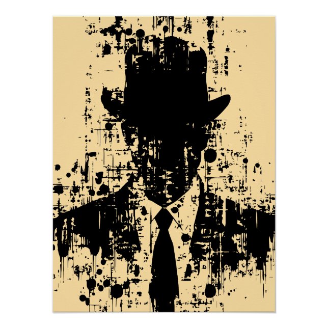 Faceless Gentleman: Abstract Elegance Poster (Front)