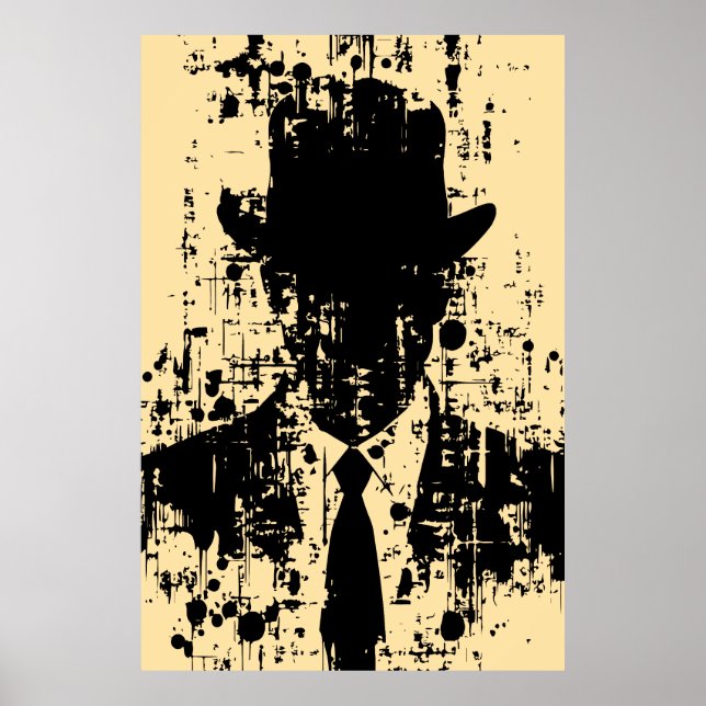 Faceless Gentleman: Abstract Elegance Poster (Front)