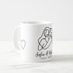 Faceless Personalised Lesbian Couple Coaster Coffee Mug