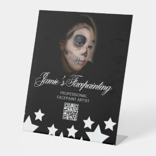 Facepainter Clown Children's Party Rental Pedestal Sign