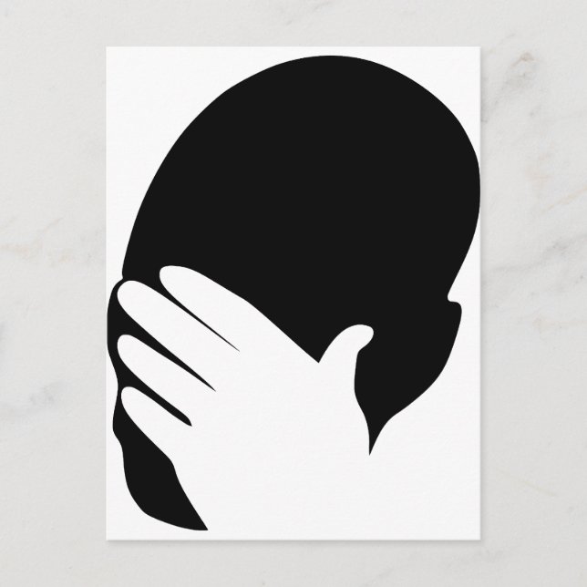 Facepalm meme postcard (Front)