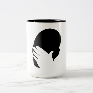 Facepalm meme Two-Tone coffee mug
