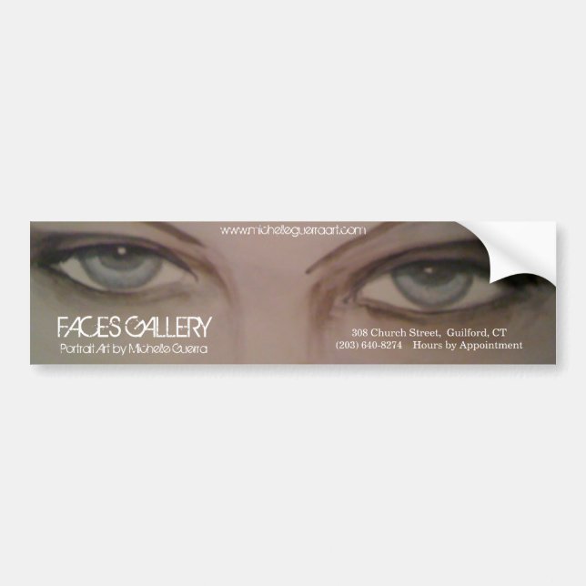 Faces Gallery bumper sticker (Front)