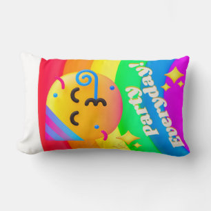 faces icons quotes lumbar cushion