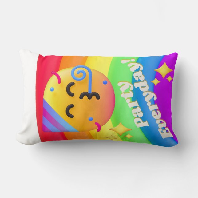 faces icons quotes lumbar cushion (Front)