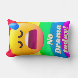 faces icons quotes lumbar cushion