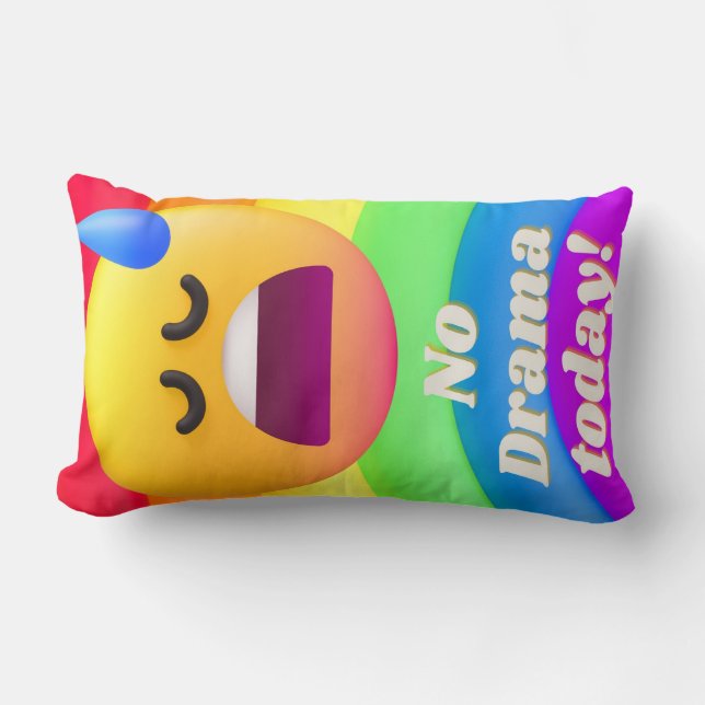 faces icons quotes lumbar cushion (Front)