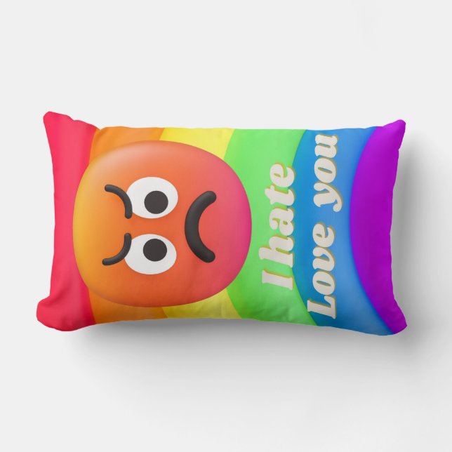 faces icons quotes lumbar cushion (Front)