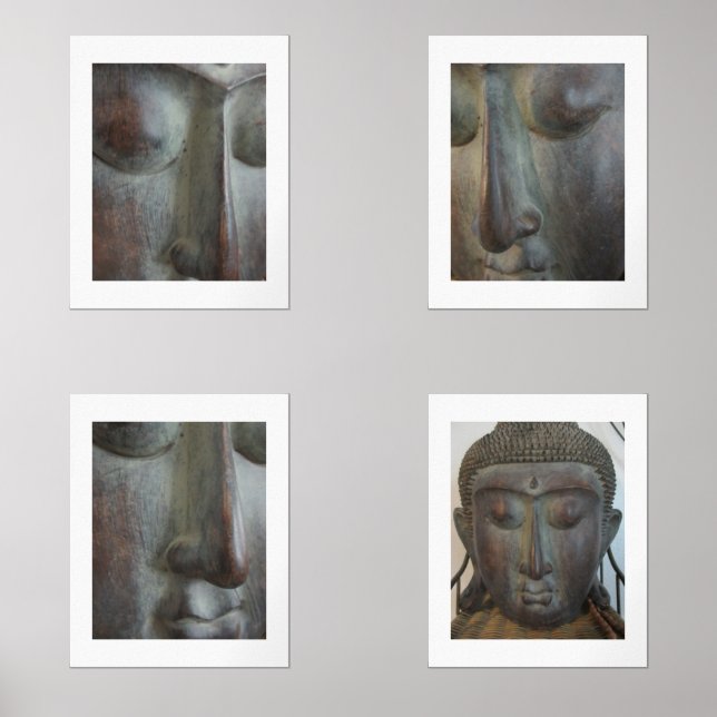 Faces of Buddha set of four Natural (Front)