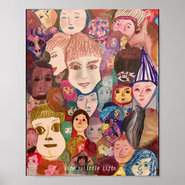 Faces of the World by artist, dHardman Poster (Front)