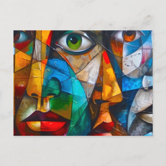 Faces we know invitation postcard