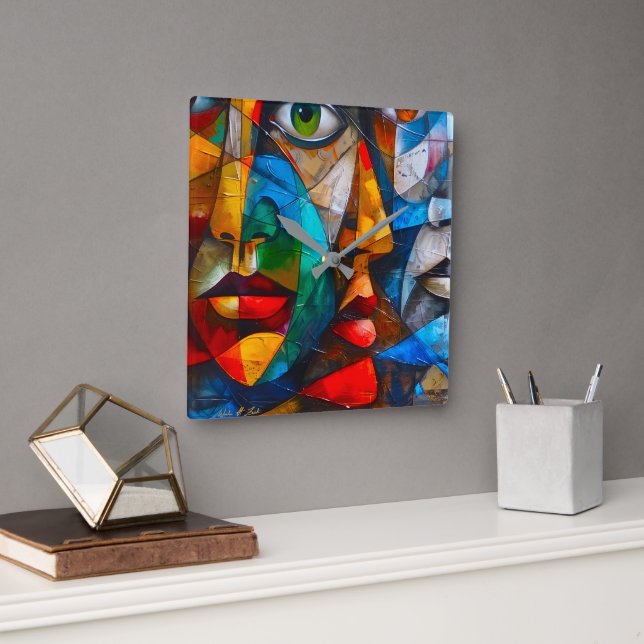 Faces we know square wall clock (Office)