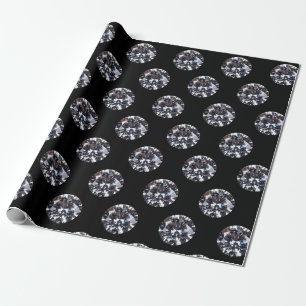 Faceted Elegant Diamond Gem Image Pattern Wrapping Paper
